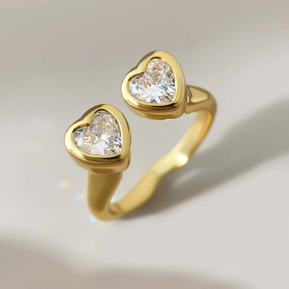 Twin Heart Ring