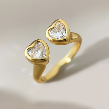 Twin Heart Ring