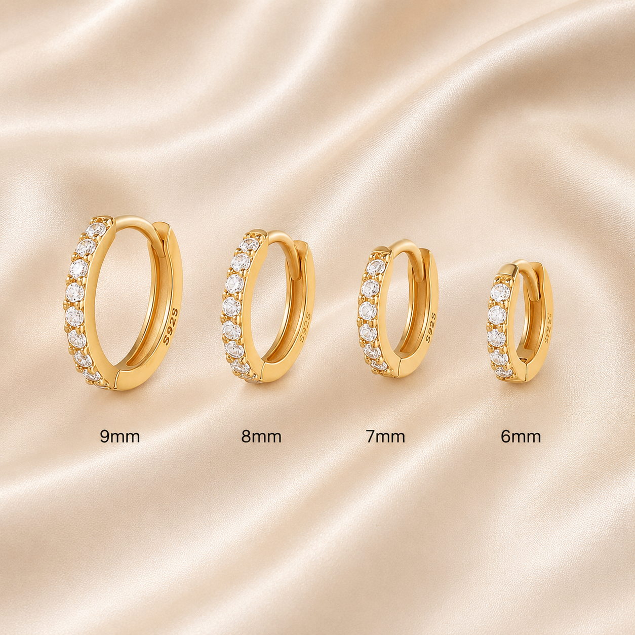 Luxe Pave Huggie Hoops