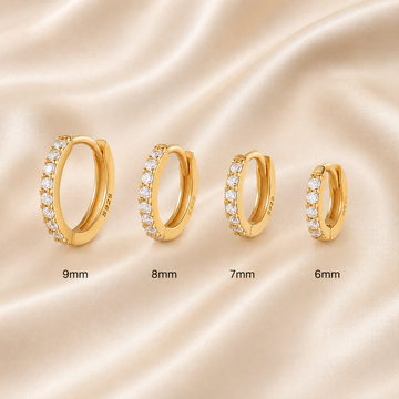 Luxe Pave Huggie Hoops