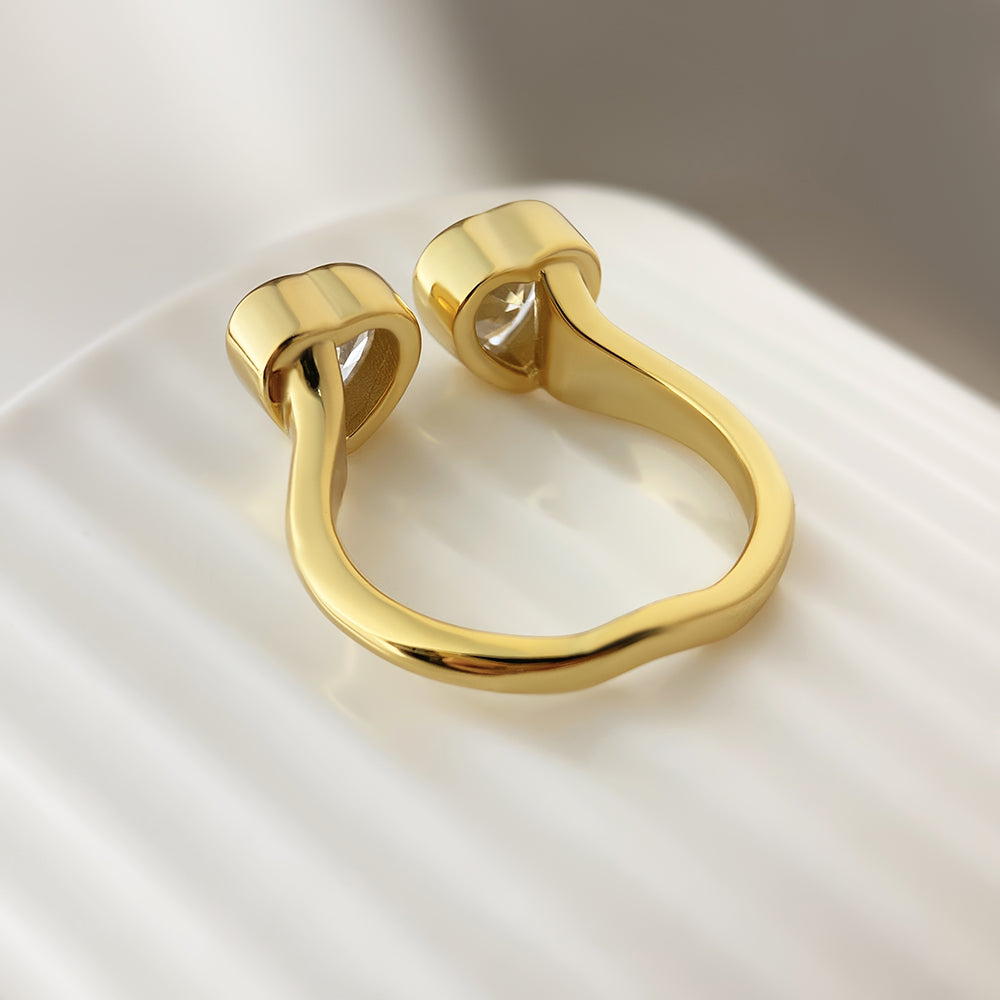 Twin Heart Ring