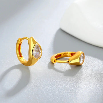 Aurora Teardrop Huggie Hoops