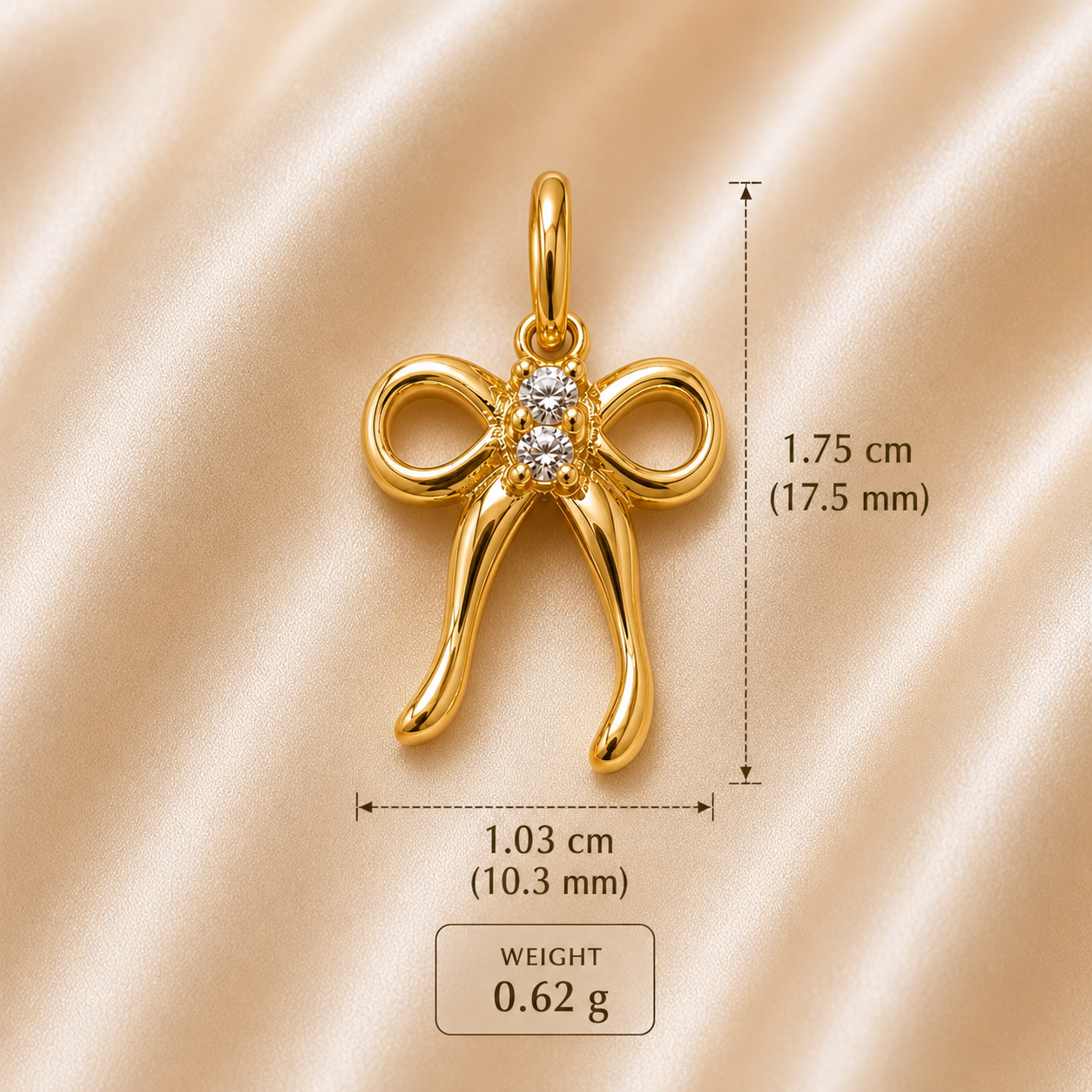 "Amour Bow" Necklace and Bracelet Charm