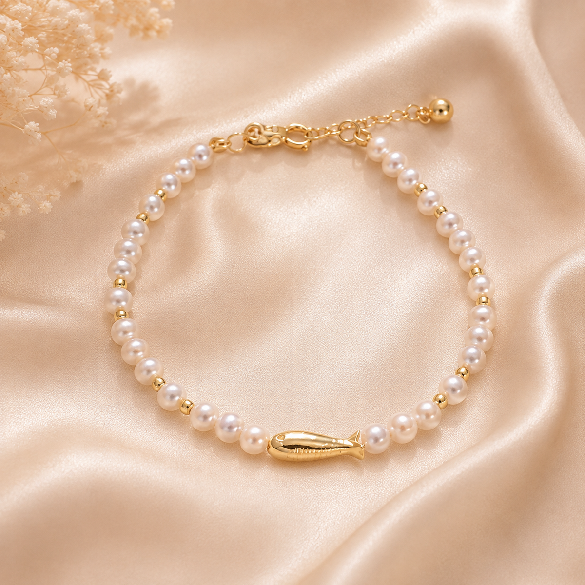 Pearl & Gold Story Bracelet