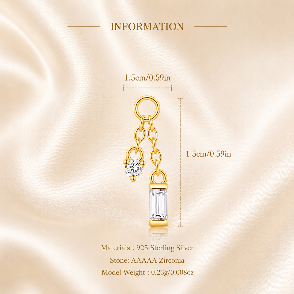 Aurora Duo Drop Charm