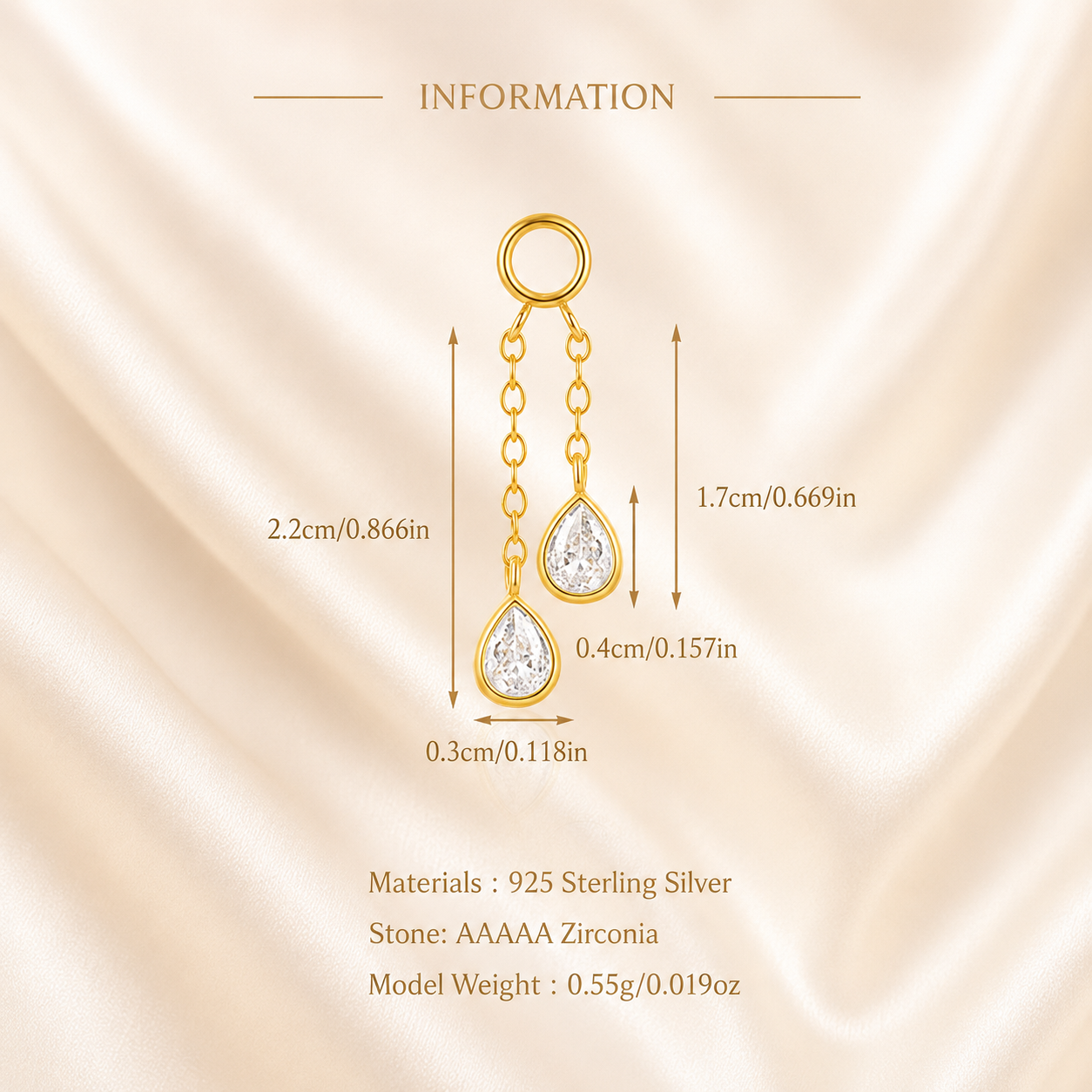 Luna Drop Earring Charm
