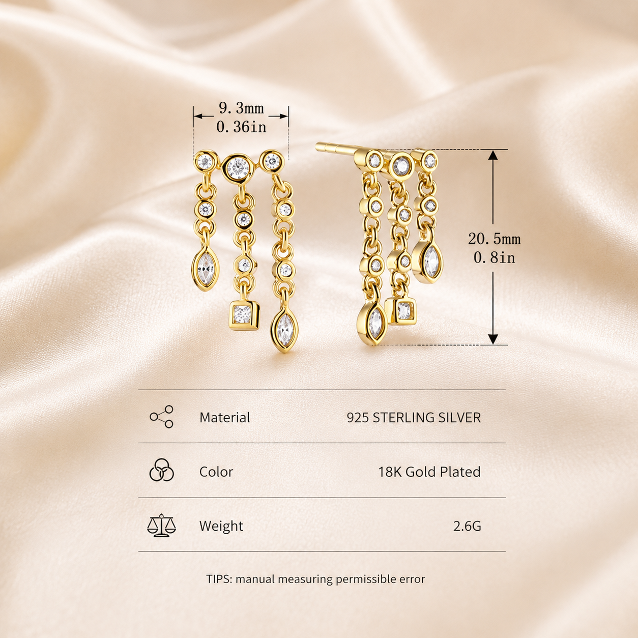 Cascade Stud Earrings
