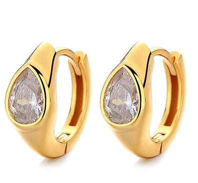 Aurora Teardrop Huggie Hoops
