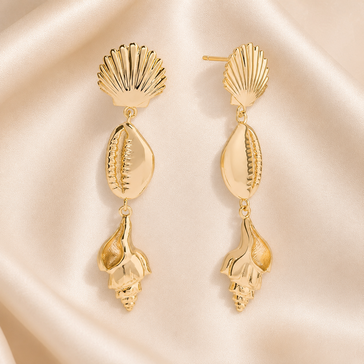 Ocean Muse Shell Drop "Earrings"