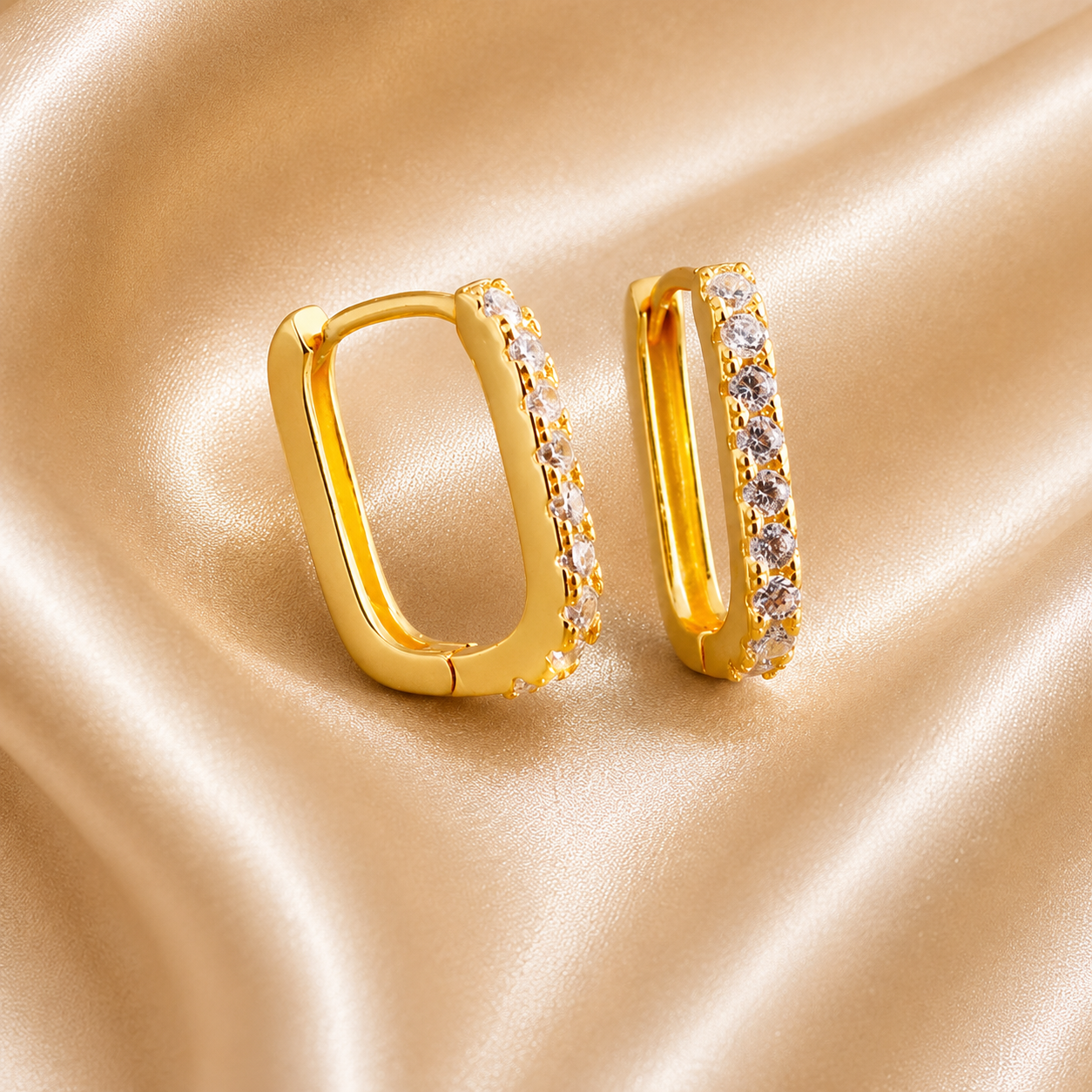 Luna Pavé Huggie Hoops