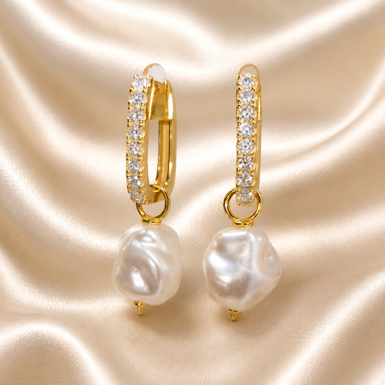 Luna Pavé Huggie Hoops